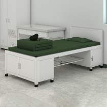 Naigo steel single bed dormitory standard camp camp bed with storage iron bed with storage iron bed with lower bed Cabinet single bed 90cm