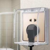  Plastic shell paste type 86 type panel bathroom waterproof cover bath socket box waterproof practical flapper water retaining box