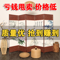 Partition Wall ink banquet hall health bar new Chinese furniture background wall simple screen movable restaurant
