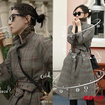 Star Gurrina Zhana with the same paragraph 22 Spring and Autumn New Thousand Bird G Fashion Lace Design Sensation with a long wind coat jacket woman