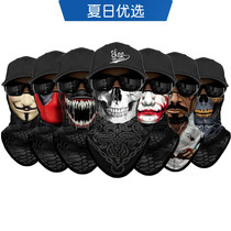 Hanging ear mask bib Ice Silk riding windproof face sunscreen outdoor skiing 3D face towel breathable quick-drying summer