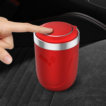 Car ashtray Car universal personality with lamp metal liner creative one-button open lid cup holder ashtray