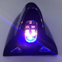Car tail flash light Fish fin strong magnetic fish tail anti-rear-end light Shark fin antenna Roof solar flash light