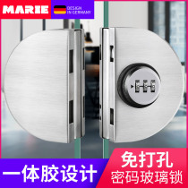 Password glass door lock double door single door free opening glass lock ground lock push pull double door lock bolt frameless lock