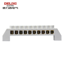 Terminal block zero line row 10 bit copper bar ground terminal row high current 10 holes