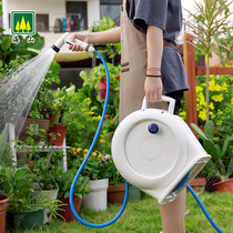 Japan imported gardening water pipe storage rack pipe reel hose recycling water pipe car washing water gun set