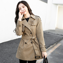 South Korea 2021 new autumn and winter high-end temperament windbreaker womens long-sleeved thin small coat tide