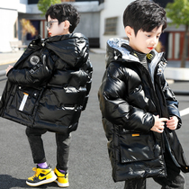 Childrens clothing boys autumn and winter clothing 2021 new boys handsome middle and big children Foreign style long disposable cotton clothes
