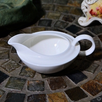 European creative white ceramic underglaze porcelain milk cans Western food solid color sauce Cup Coffee Milk Cup