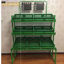 Commercial convenience store vegetable rack fruit rack supermarket fruit and vegetable rack fruit and vegetable rack fruit and vegetable storage iron rack shop shelf