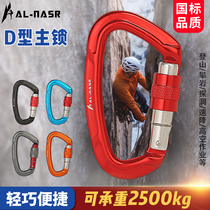 Arnas climbing lock D-type load-bearing safety buckle pear type rock climbing main lock outdoor mountaineering equipment