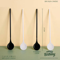 Roasted grass fruit tea disposable plastic spoon long handle extended 21cm Individually packaged dessert milk tea ice spoon