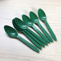 Disposable spoon Ice porridge spoon Shaved ice spoon ice cream spoon Dessert spoon Green plastic spoon CY01