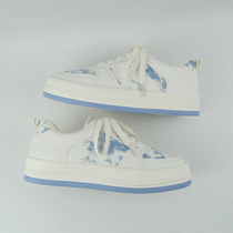 MISS home tie-dye niche design Big Head shoes original canvas shoes womens wild spring and autumn small white shoes ins tide board shoes