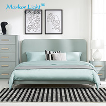 (new product) Markor Light gas light oxygen soft bag bed 1 5m 1 8 m embossed technology leather double bed
