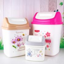 Large middle small rectangular with lid rocking cover Home bedroom Kitchen Living Room Toilet Barrel Wastebasket desktop trash can