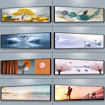 Bedroom decoration paint bedside painting modern sofa master bedroom bedroom free punched background wall room New Chinese murals