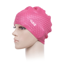  Waterproof ear protection swimming cap unisex long hair waterproof silicone water drop swimming cap comfortable without strangling the head