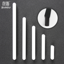 Modern minimalist white lined drawer cabinet door handle Nordic wardrobe cupboard door T-shape lengthened handle black