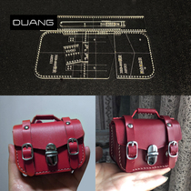 diy handmade leather mini small bag version drawing leather coin wallet free cutting acrylic pattern template