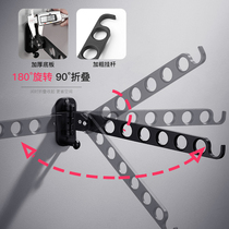 Invisible drying rack wall-mounted folding toilet rack-free window telescopic artifact No balcony Hotel