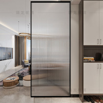 Net red tempered Changhong silk art glass screen partition corrugated tooling into the home entrance modern simple