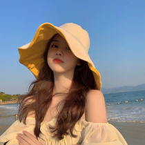 Cap Children Summer Sun Visor Sunscreen Fisherman Cap 100 Hitch UV-proof Large Peak Shield Face Japan Sun Hat Tide