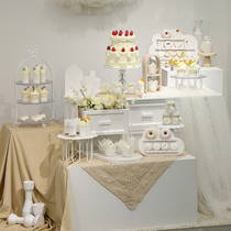 Hipster dessert table ornaments set romantic wedding cake plate crystal cake stand cloud shape dessert frame