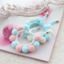 Kitty Cute Colorful Hair Ball Neckline Pet Pooch Plush Neck Ring Small Dog Teddy Ornaments