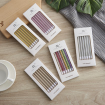 Exquisite multi-color pencil wax birthday cake with decorative Net red creative romantic smokeless tear-free gilded candle set