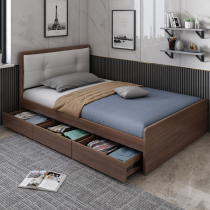 Modern household small-sized youth childrens bed Nordic simple boys and girls storage bed single bed