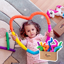 Decompression Sensual Pacification Toy Extension Pipe Splicing Shrink Early Teaching Decompression Puzzle Diy Kindergarten Parquet