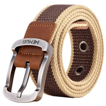 Lomantisen pin buckle canvas belt mens and womens belt student youth Korean belt leisure business Belt