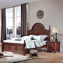 American country full solid wood bed Pure solid wood foreign trade tail single original single foreign trade furniture clearance big deal special price to pick up leakage