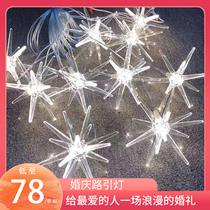 Transparent Sea Urchin Lamps Wedding WHITE COURSEWORK OUTDOOR ATMOSPHERE LIGHT INDOOR ACRYLIC WEDDING FULL STAR STARRY SKY LIGHT STRINGS