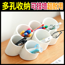 Pen holder storage box Round desktop small simple modern creative oblique insert exquisite ins desk fashion ornaments