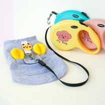 Candy Color Cute Cartoon Pooch retractable Tractor Dog Rope Teddy Bib Bear Beaume Dog Chain Sub for dog supplies