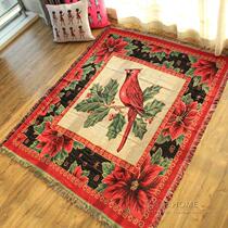 Exports American foreign trade rural knit cotton wire blanket woven bed cover wall tapestry sofa towel