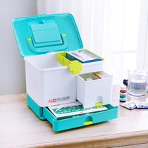 Japanese medicine box family multi-layer separation extra large small first aid kit baby portable medicine storage box medicine box