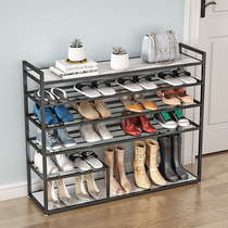 Iron shoe rack door multi-layer simple household indoor good-looking storage artifact small stainless steel shoe rack free of installation