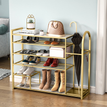 Wrought iron shoe rack simple doorway put home indoor beautiful multi-layer storage artifact door-free multifunctional shoe cabinet