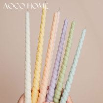 Cute ins spiral long rod scented candle birthday gift party decorations bedroom with hand gift romantic sentiment