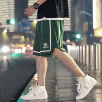  Hong Kong trendy brand shorts mens trend summer wear casual five-point pants mens loose sports ins knitted basketball pants