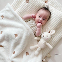 Ins baby warm blanket bag baby outdoor wind shading carpet autumn and winter nap embroidery cover