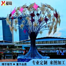 Square lighting theme shape Outdoor multi-angle diamond creative lighting combination frame Christmas decoration