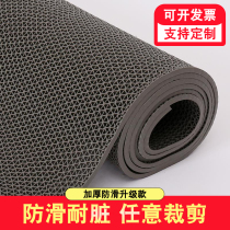 Non-slip mat bathroom pvc plastic carpet hollow toilet toilet kitchen outdoor large area waterproof mat