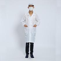 Anti-static clothes coat striped lapels dust-free clothes protection blue and white mens and womens workshop overalls long