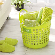 Japan imported dirty clothes basket household plastic clothes storage basket bathroom laundry frame toy basket sundries storage bucket