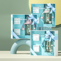 Baby bottle A bottle of three-use newborn milk cup wide mouth PPSU bottle straw cup Learning drink cup gift box