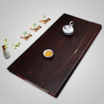 Whole ebony tea tray household solid wood tea table rectangular Tea Sea simple drainage large log kung fu tea set